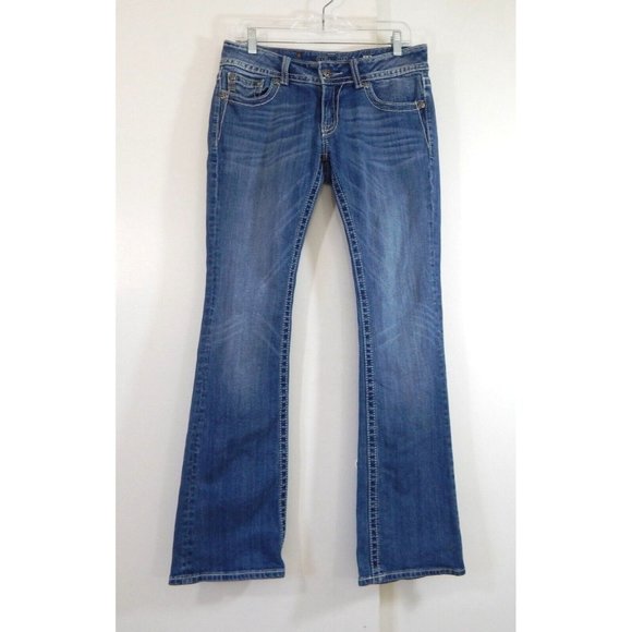 MISS ME JEANS boot bootcut wings bling rhinestones JP6086B2 western cowgirl 29 - Picture 2 of 7
